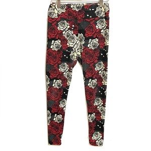 Lularoe Disney villains Jack Skellington and roses leggings one size